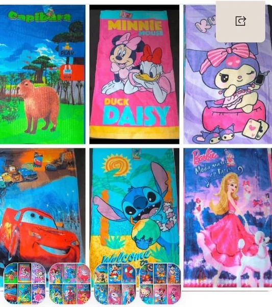 Toalla jardinera infantil personajes